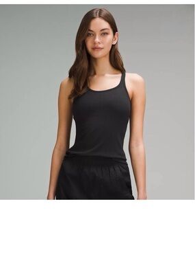 lululemon athletica Black Ribbed Tank Top